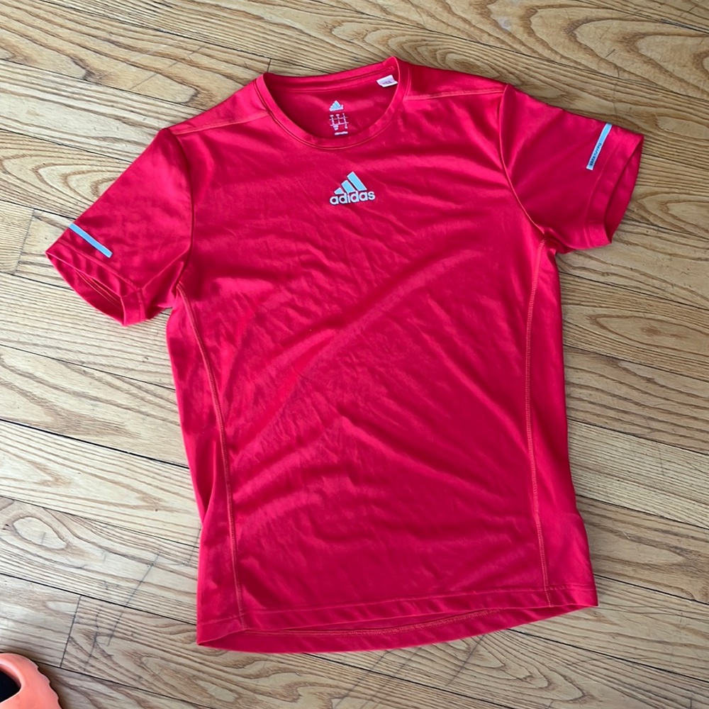 Various Adidas tee shirts.